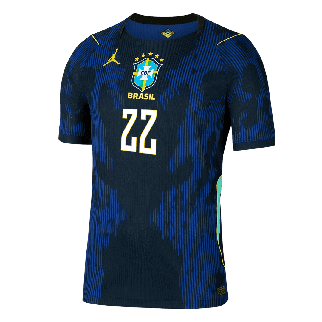 JOÃO PEDRO #22 Mens Brazil World Cup Away Jersey 2026 - Player Version (Slim Fit)