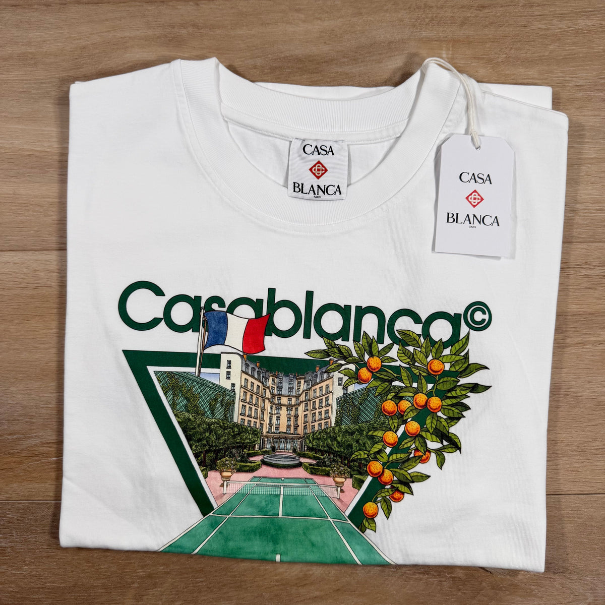 Casablanca Tennis Club Icon T-Shirt in White
