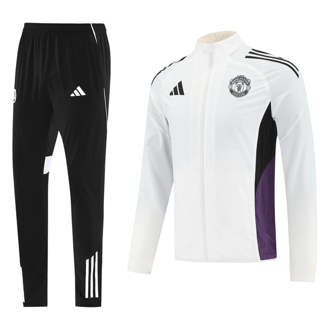 Manchester United 2025/26 White Training Tracksuit Kit (Top+Pants)