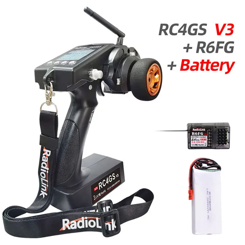 Radiolink RC4GS V3 2.4G 5CH RC Radio Transmitter with R6FG Gyro Receiver Remote Controller for RC Car Boat