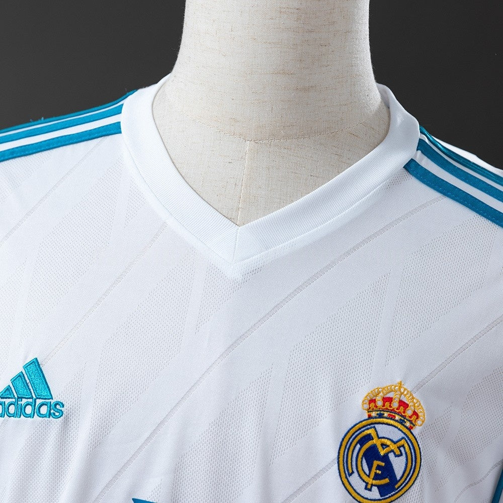 Real Madrid Jersey 2017/18 Home Retro Football Kit Long Sleeves