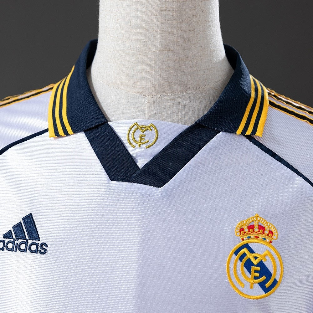 Real Madrid Jersey 1998-00 Home Retro Kit Long Sleeves