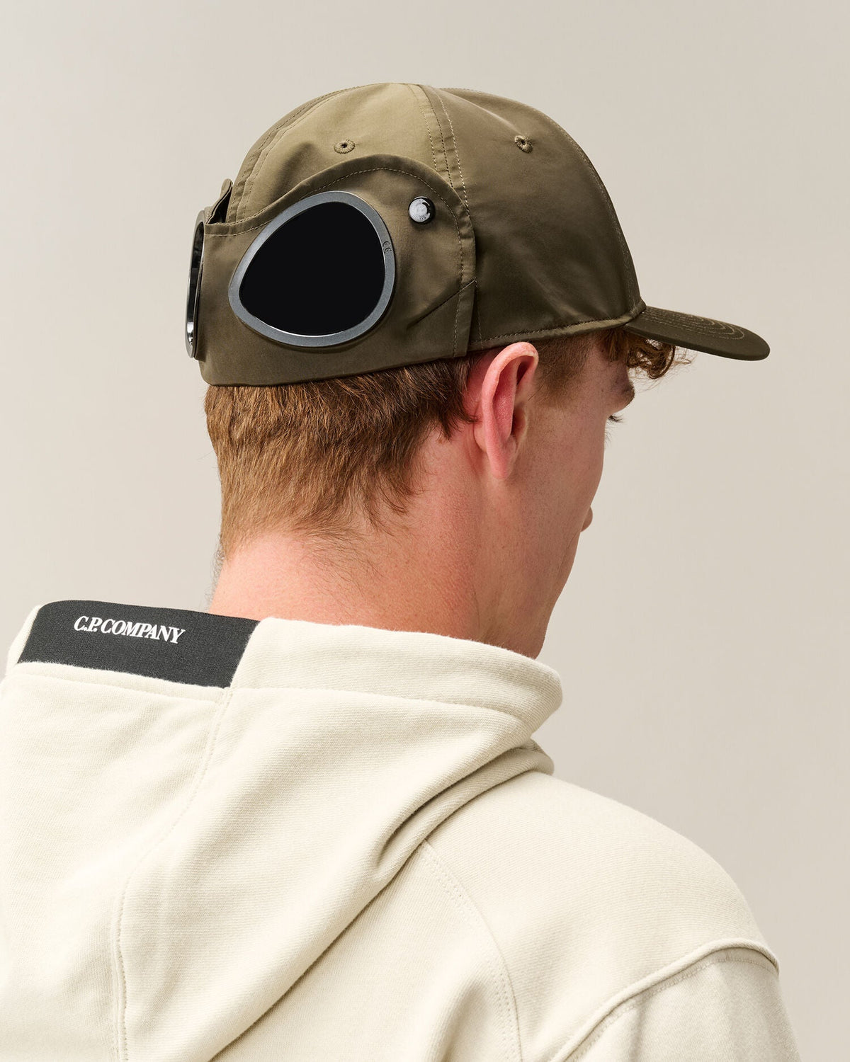 C.P. Company Chrome-R Goggle Cap in Ivy Green