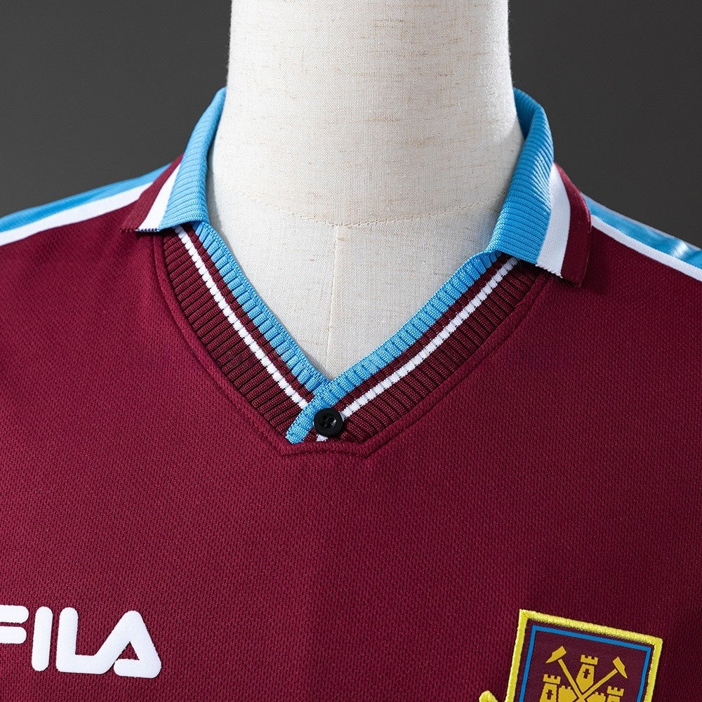 West Ham United Jersey 1999-01 Home Retro Football Kit