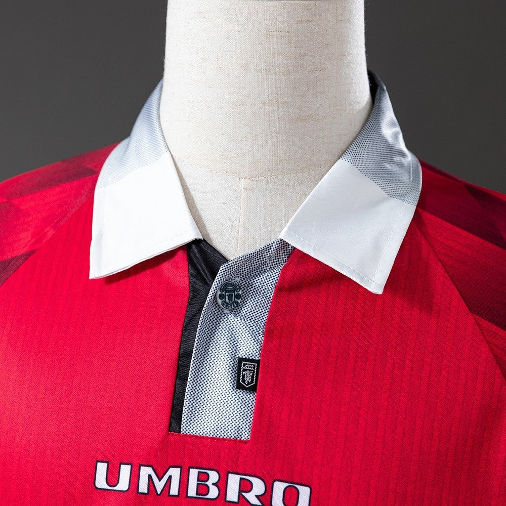 Manchester United Jersey 1996-98 Home Retro Football Kit Long Sleeves
