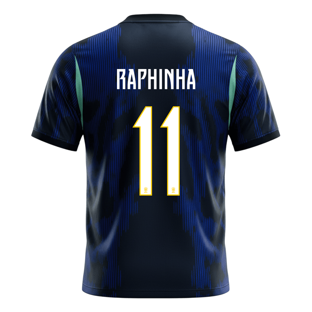 RAPHINHA #11 Mens Brazil World Cup Away Jersey 2026