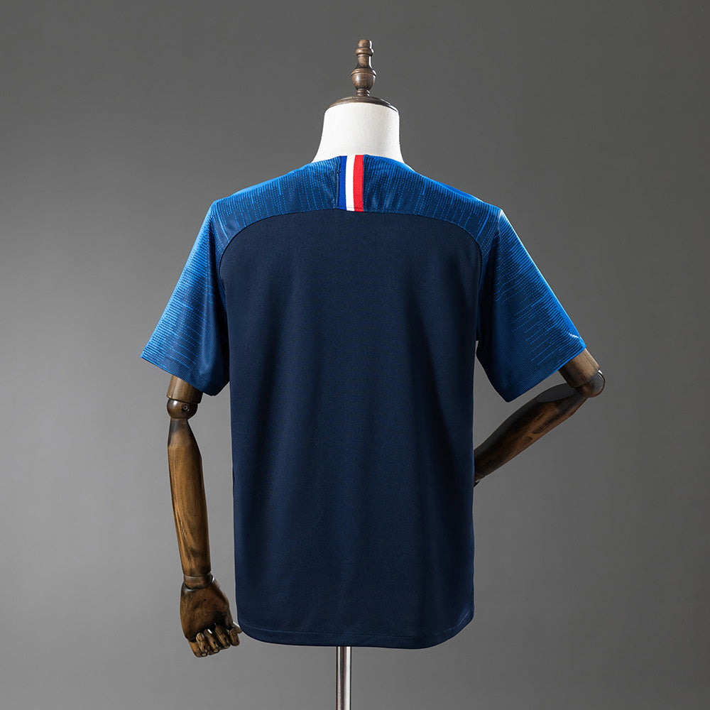 France Home Jersey 2018 World Cup Retro Football Kit Soccer Jersey