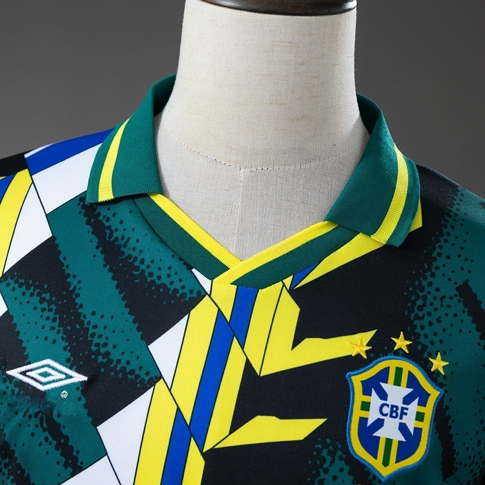 Brazil Goalkeeper Jersey 1996 Retro Long Sleeves Football Kit Soccer Shirt