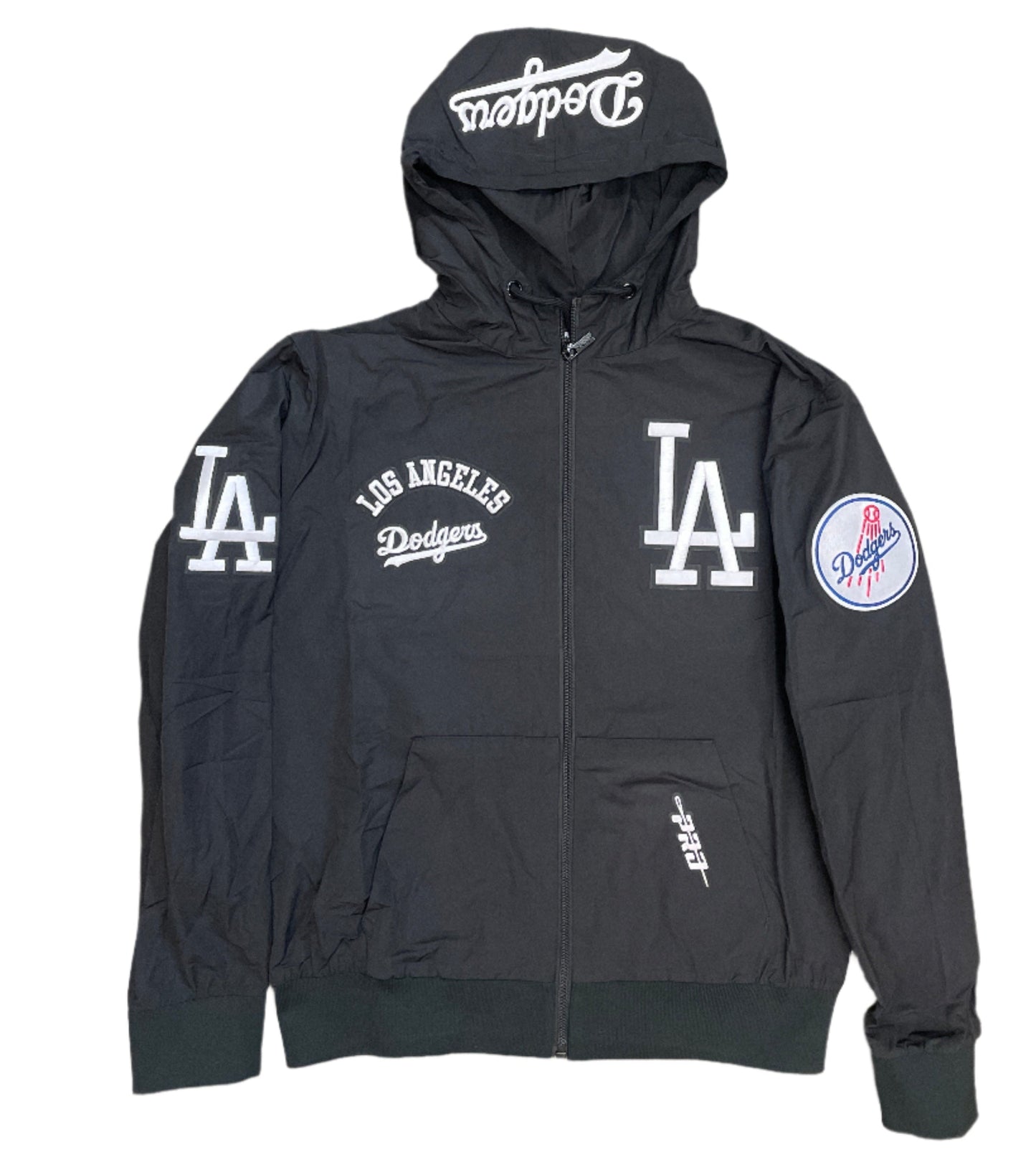 Pro Standard Los Angeles Dodgers Hybrid Woven Fz Jacket-Black