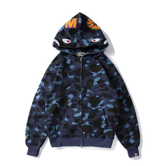 Bape Classic Multi-Color Embroidery Cardigan Hooded Jacket