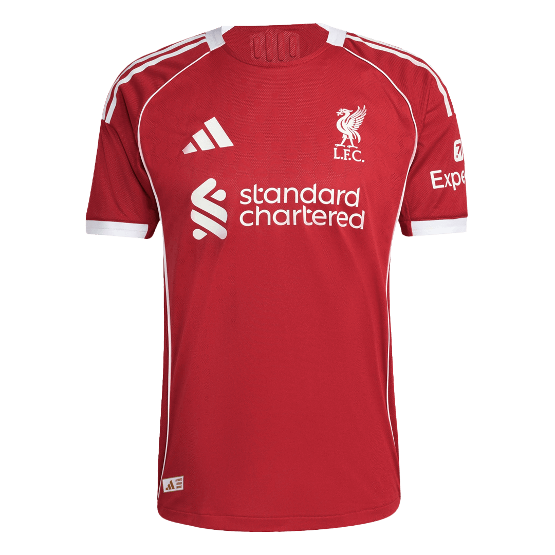 VIRGIL #4 Mens Liverpool Home Jersey 2025/26 - Player Version (Slim Fit)