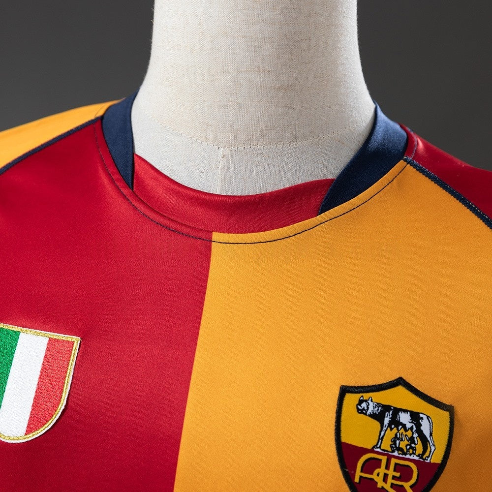 Rome Jersey 2001-02 Home Retro Football Kit Long Sleeves