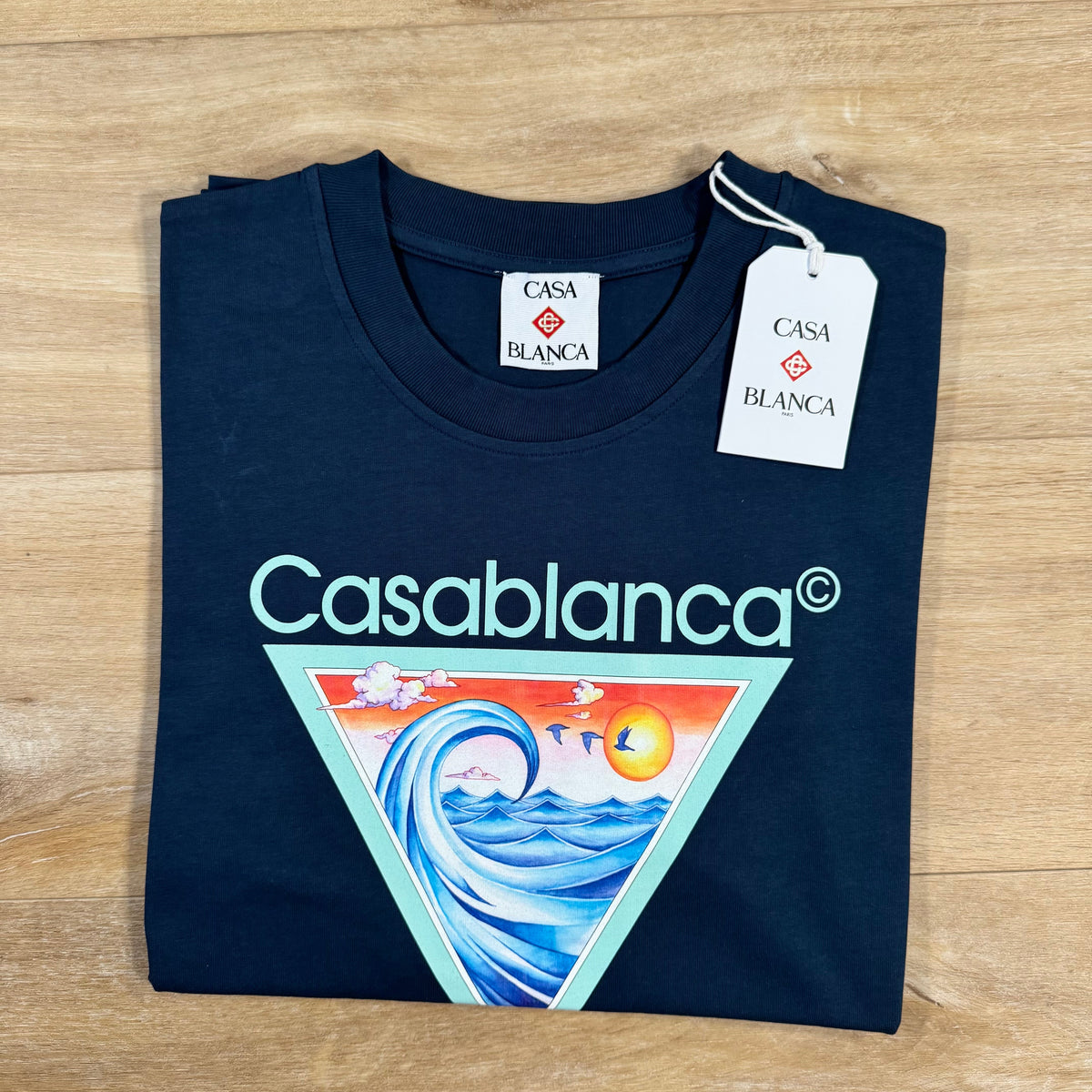 Casablanca Tennis Club Icon T-Shirt in Navy