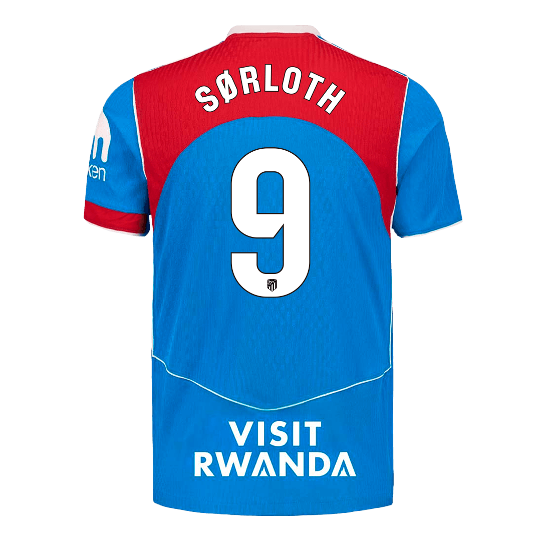 SØRLOTH #9 Mens Atletico Madrid Third Jersey 2025/26 - Player Version (Slim Fit)