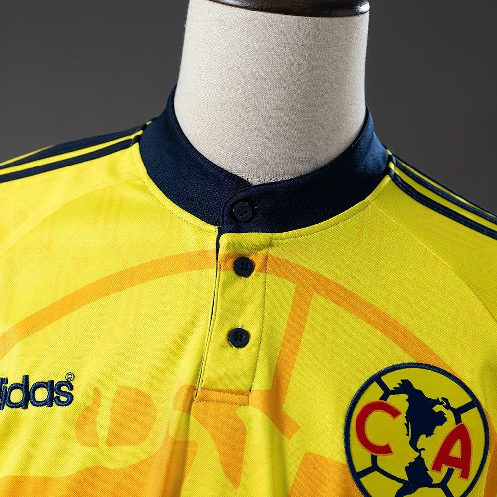 Club America Home Jersey 1997-1998 Retro Football Kit Long Sleeves Soccer Shirt