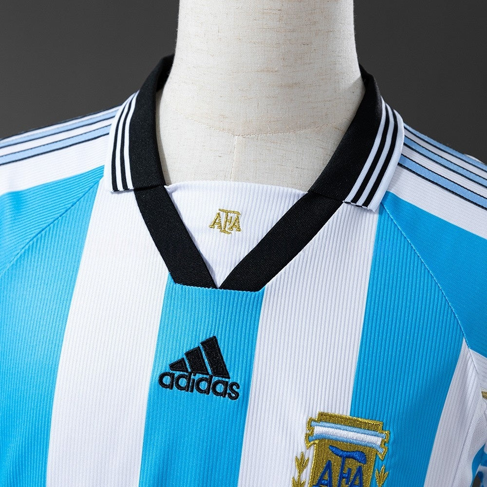 Argentina Jersey 1998 Home Retro Football Kit
