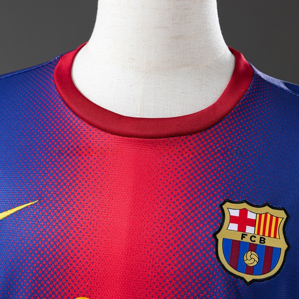 Barcelona Jersey 2012-13 Retro Home Football Kit Long Sleeves