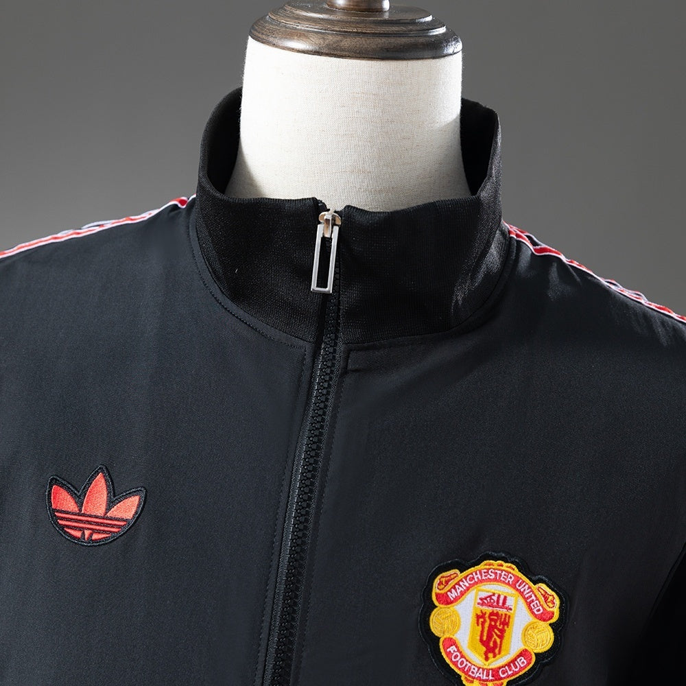 Manchester United Windbreaker 2025-26 Black Football Soccer Jacket