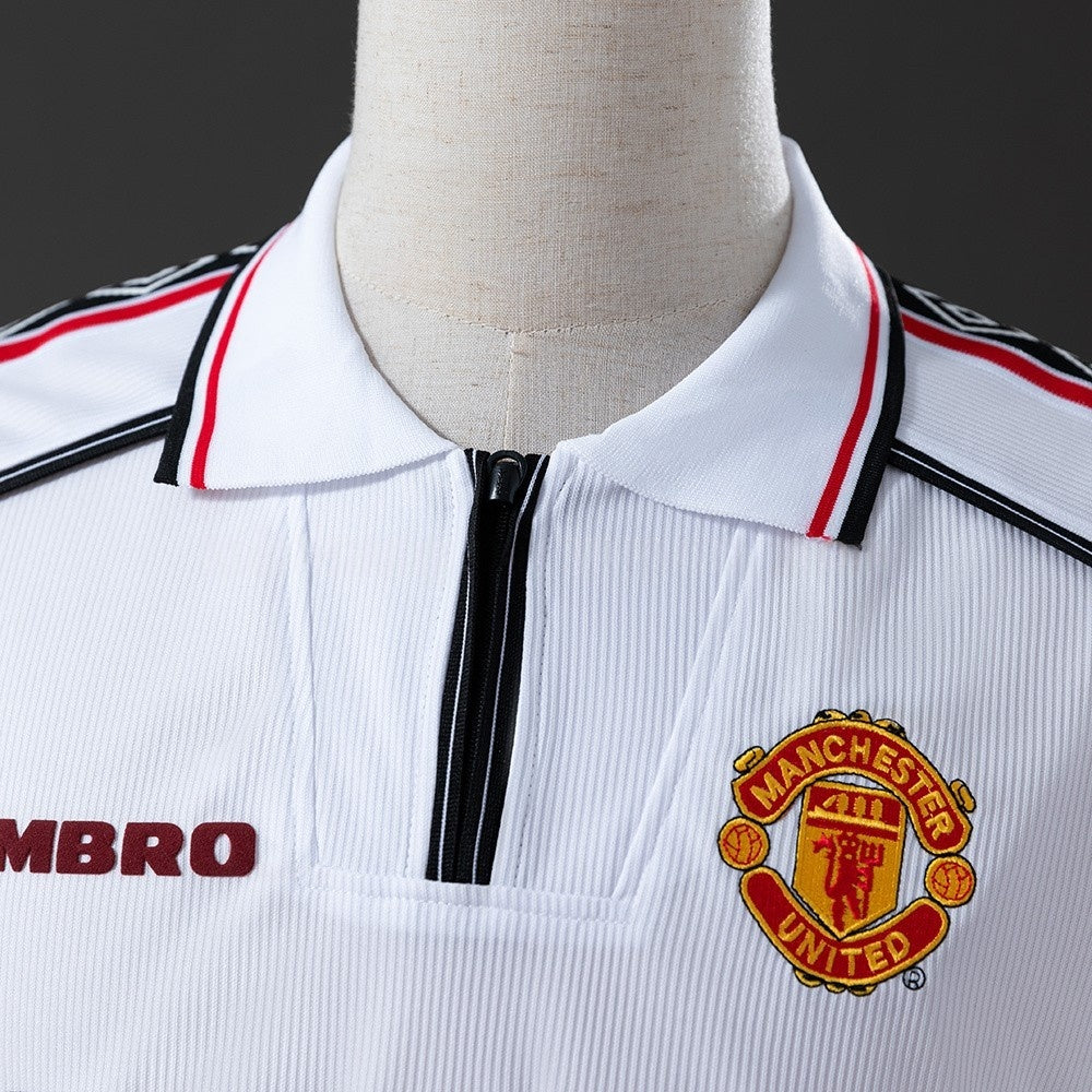 Manchester United Jersey1998-99 Home White Retro Football Kit
