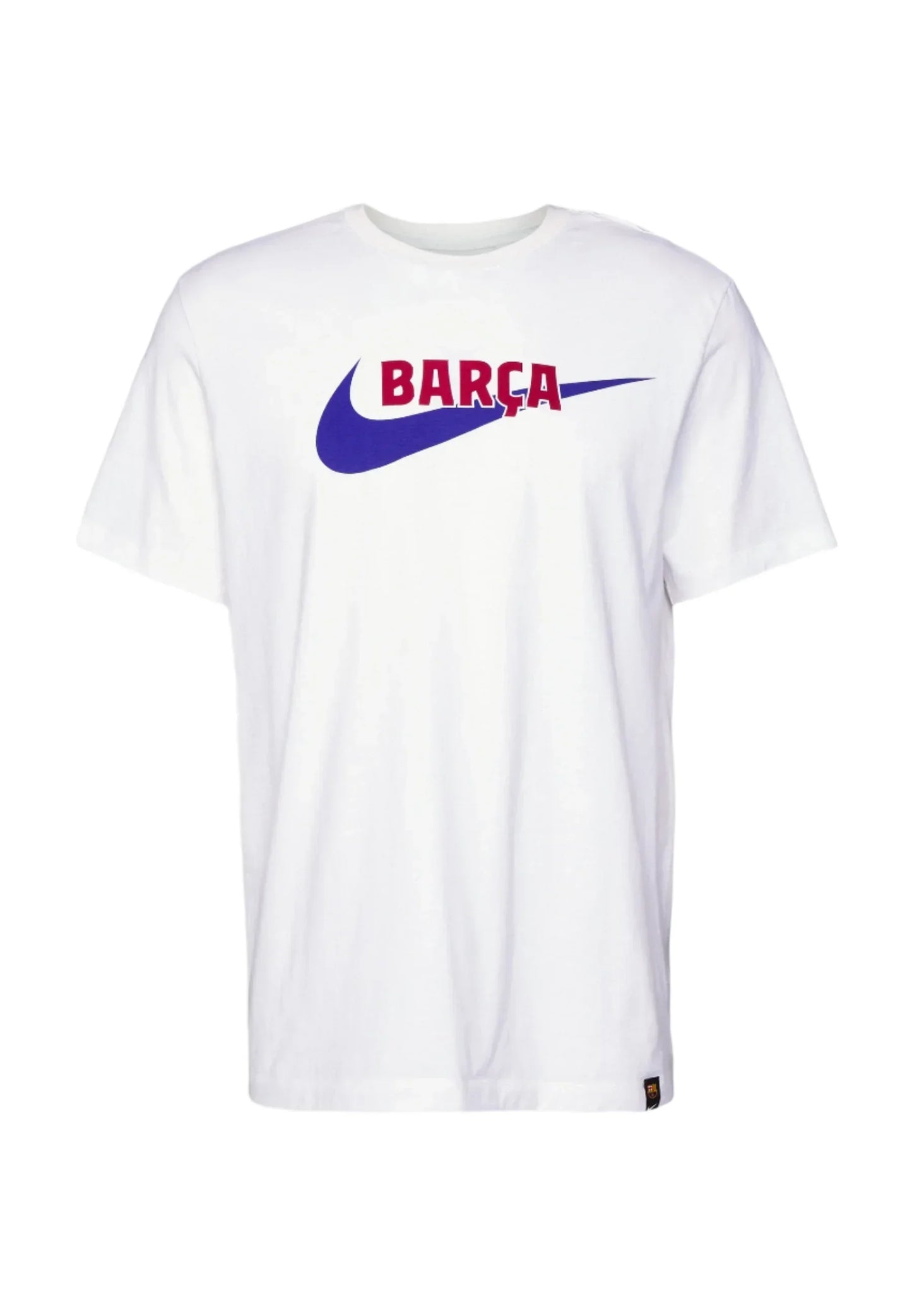 Nike Men's Swoosh FC Barcelona Soccer T-Shirt-White