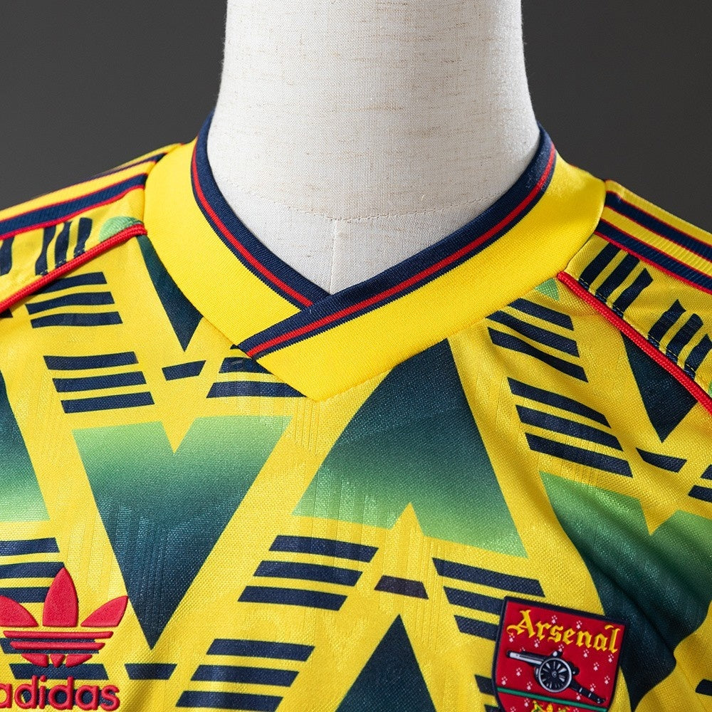 Arsenal Jersey 1991-93 Away Retro Football Kit Long Sleeves