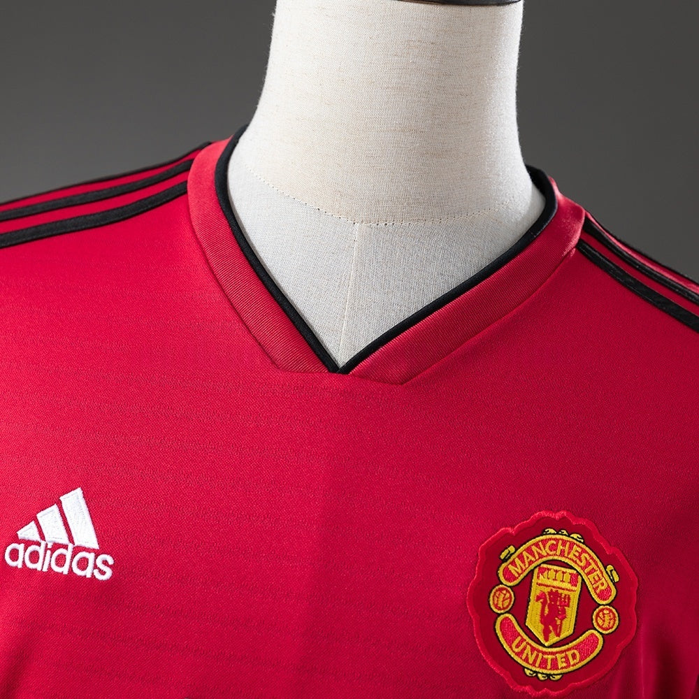 Manchester United Home Jersey 2018/19 Retro Long Sleeves Football Kit Soccer Shirt