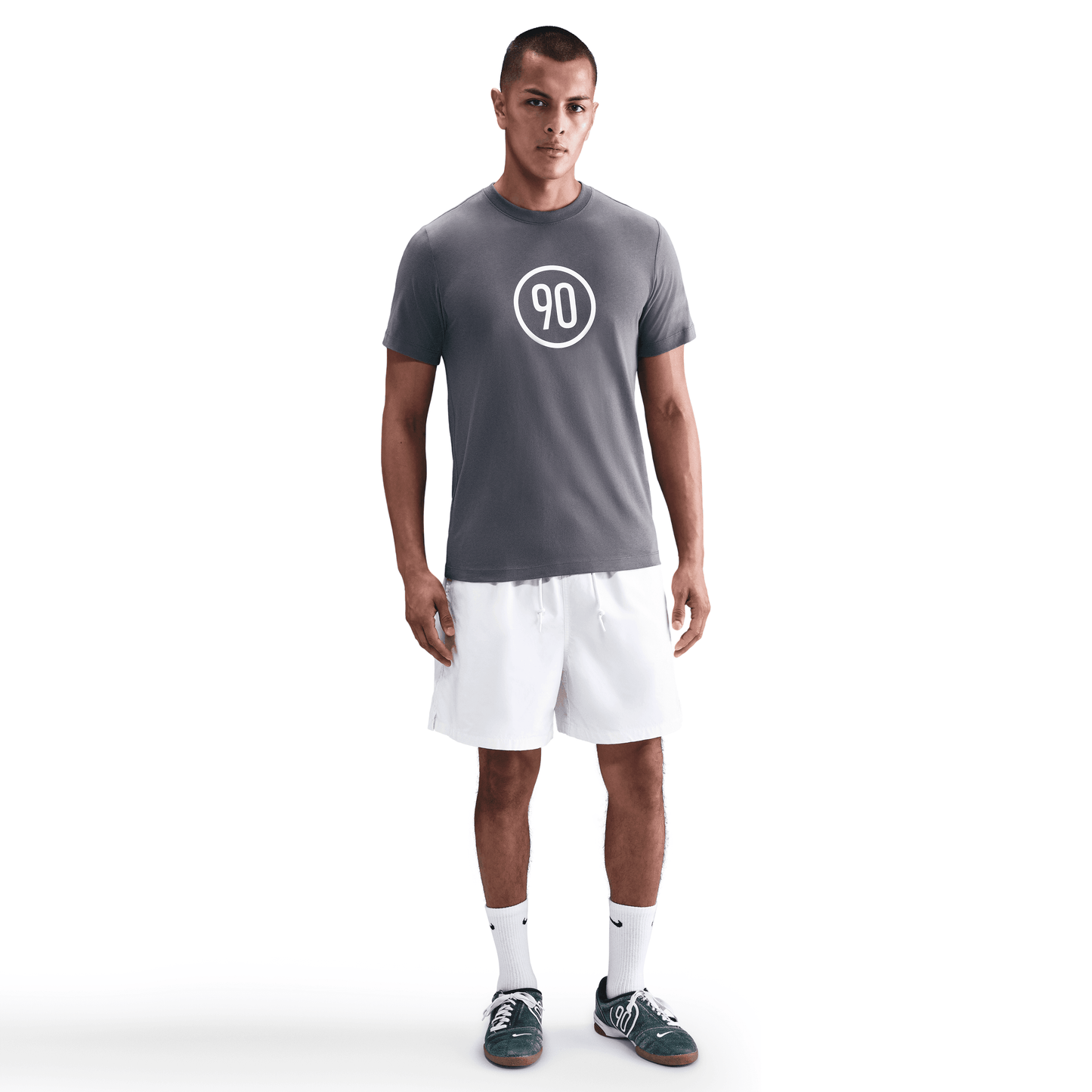 Nike Total 90 Men's Soccer T-Shirt- Lt Graphite/White