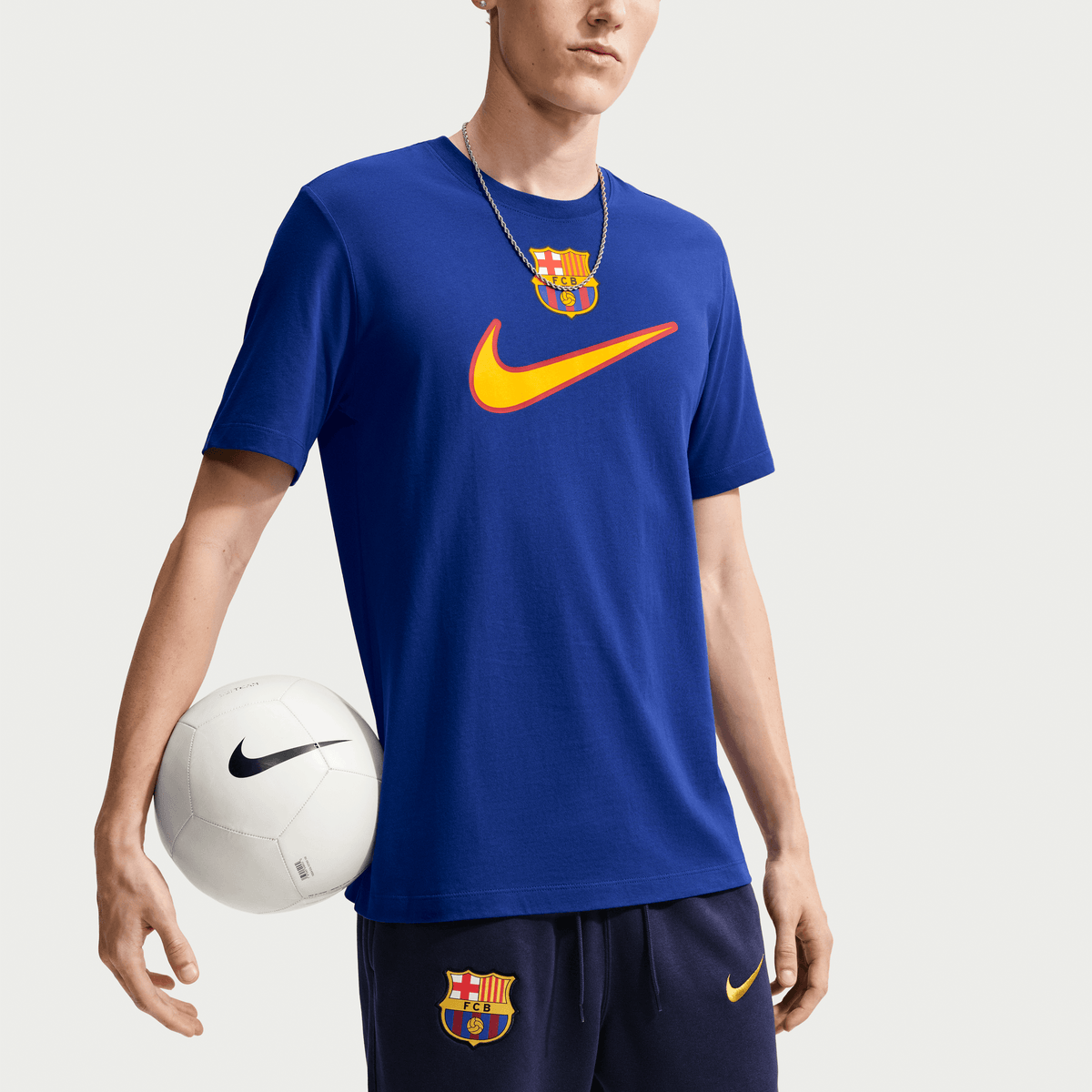 FC Barcelona Swoosh Men's Nike Soccer T-Shirt