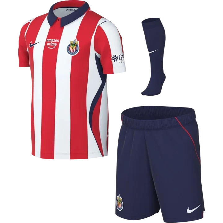 Nike C.D. Guadalajara Stadium Home Baby/Toddler Soccer Replica 3-Piece Kit 26/27