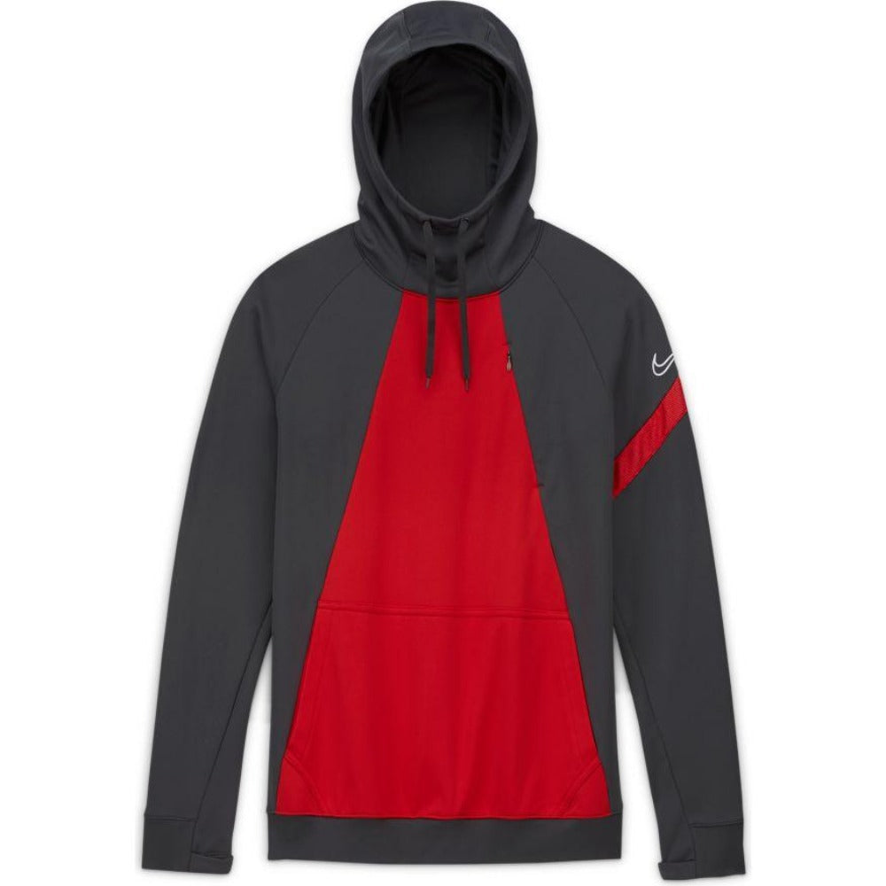 NIKE DRI-FIT ACADEMY PRO HOODIE-red/grey