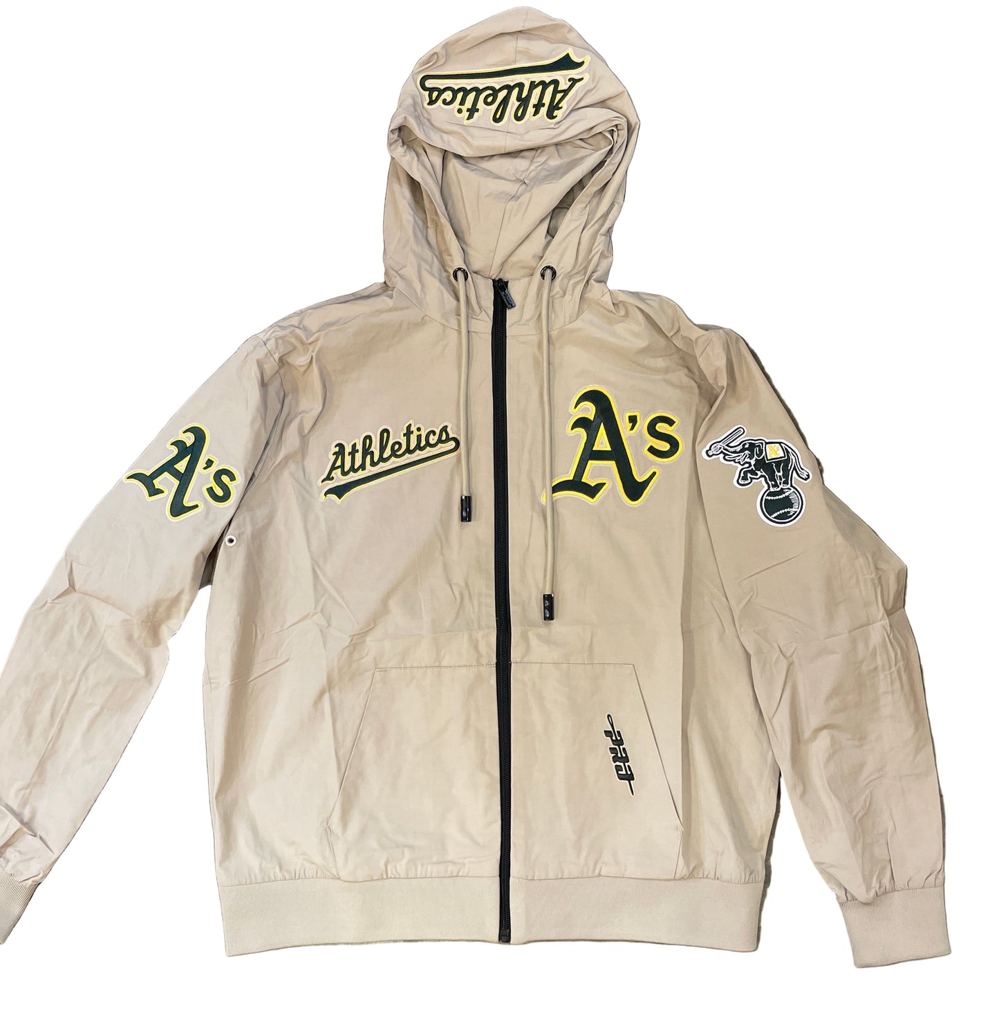Pro Standard Men's Athletics Hybrid Woven Hoodie-Khaki