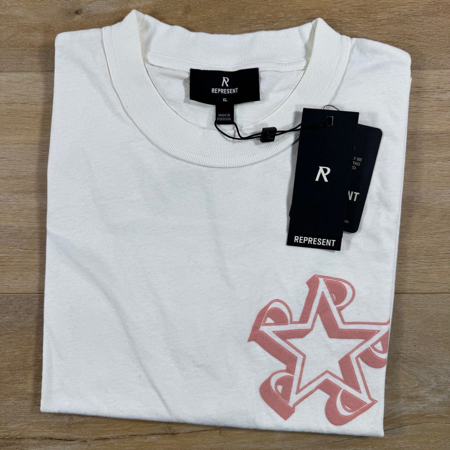 Represent Initial Star T-Shirt in Flat White