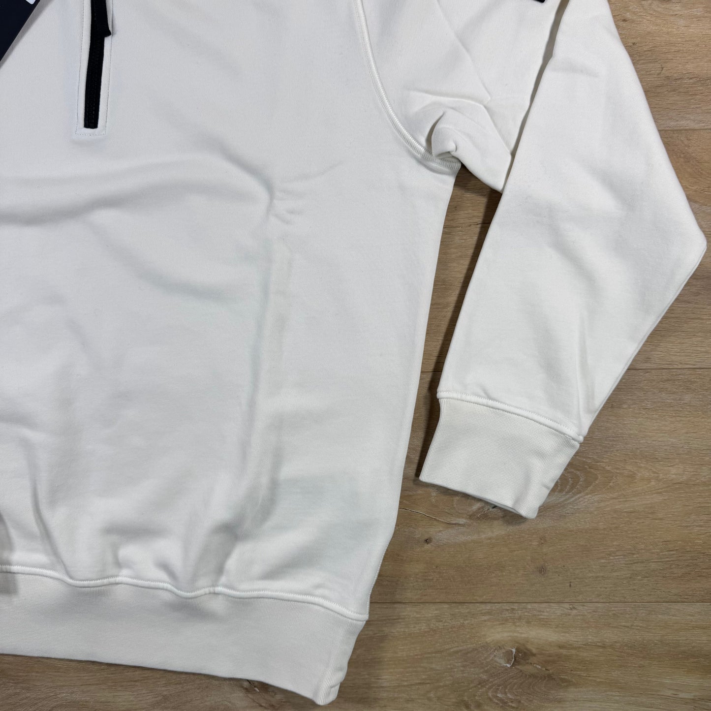 Stone Island Half-Zip Fleece Sweatshirt in Ivory
