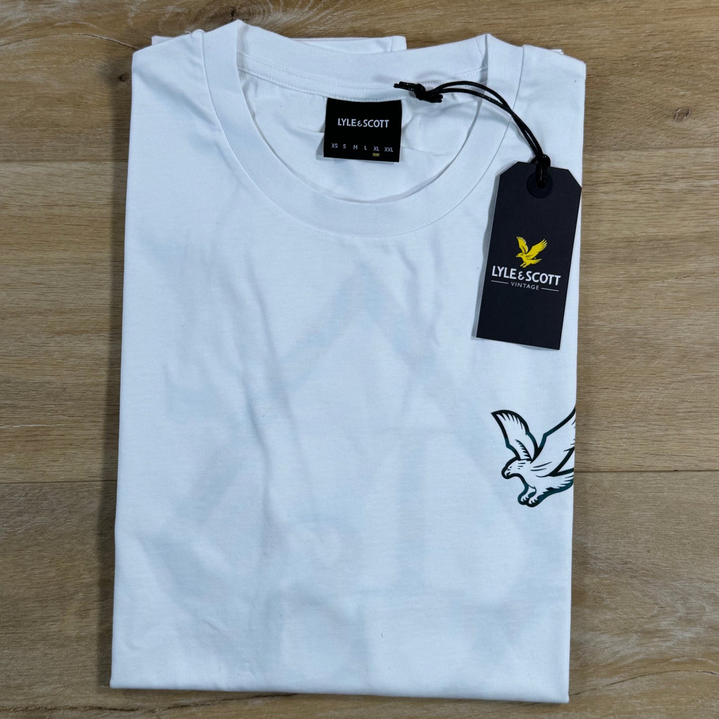 Lyle & Scott Chrome Graphic Eagle T-Shirt in White