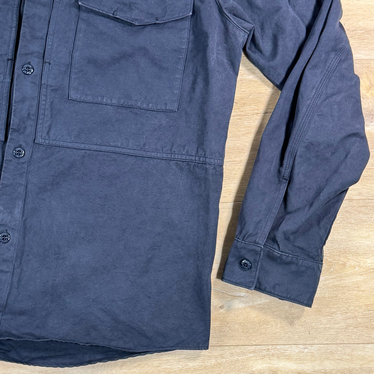 Stone Island Ghost Linen Overshirt in Navy