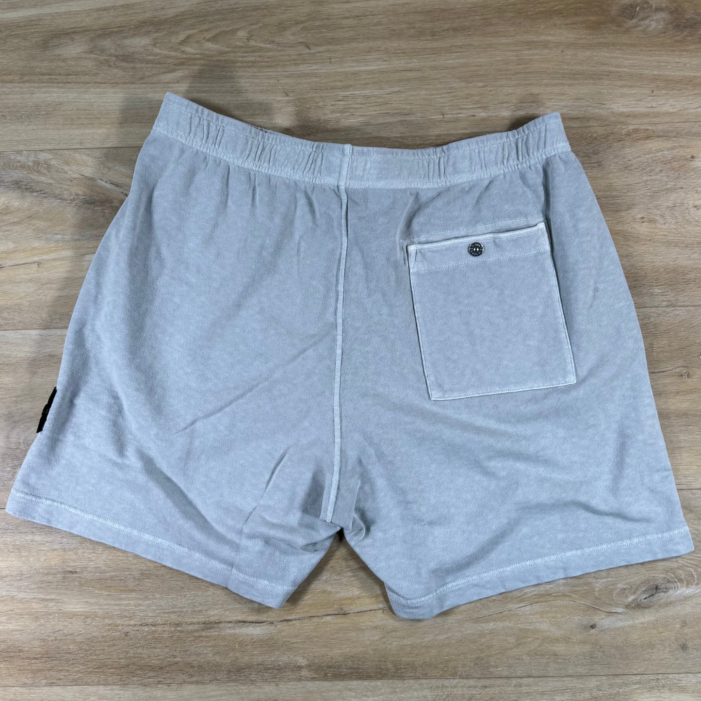 Stone Island Malfile Fleece 'Old Effect' Shorts in Pearl Grey