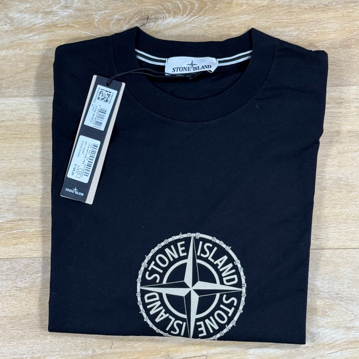 Stone Island 'All Around Compass' Print T-Shirt in Black