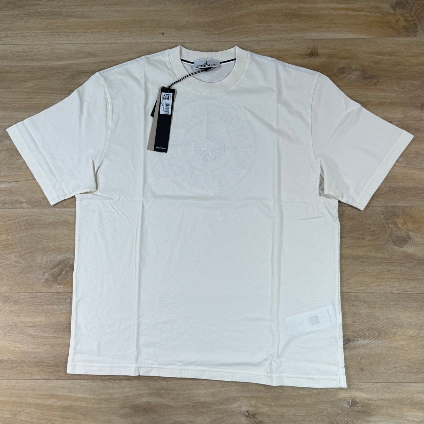 Stone Island 'Camo Compass' Print T-Shirt in Ivory