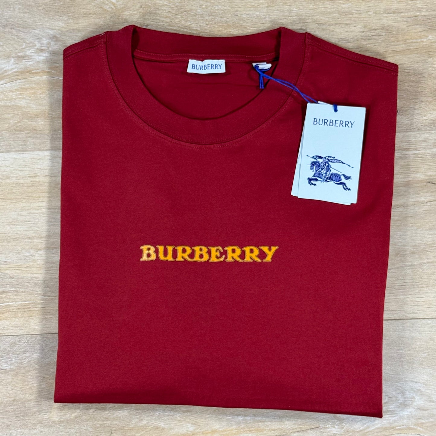 Burberry Heritage Logo Cotton T-Shirt in Auburn Brown