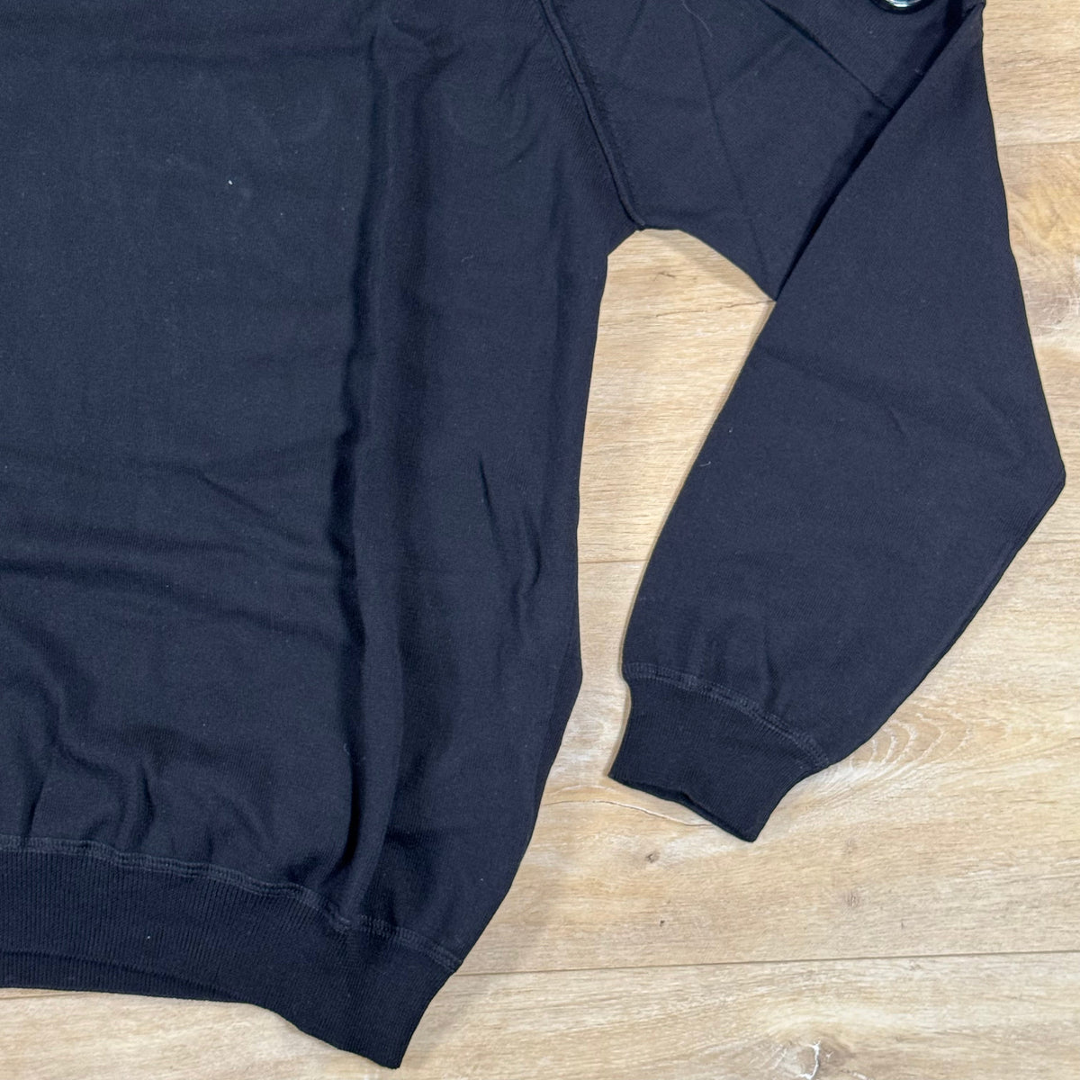 C.P. Company Cotton Sea Island Crewneck Lens Knit in Black