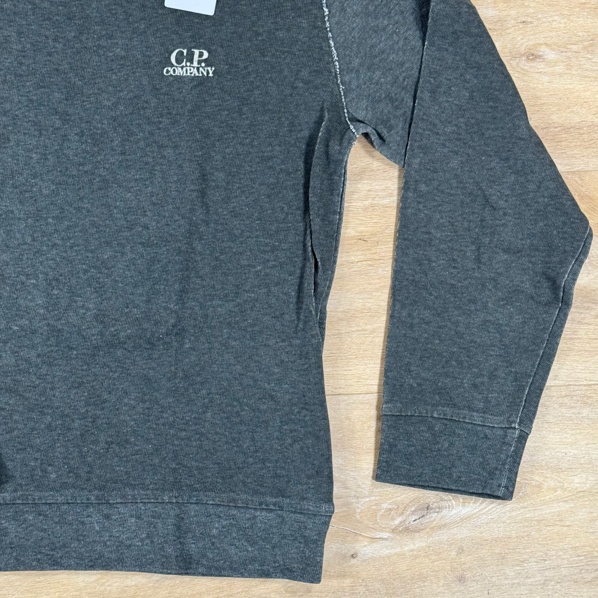 C.P. Company Heavy Jersey Plated Crewneck Sweatshirt in Gunmetal - Grey