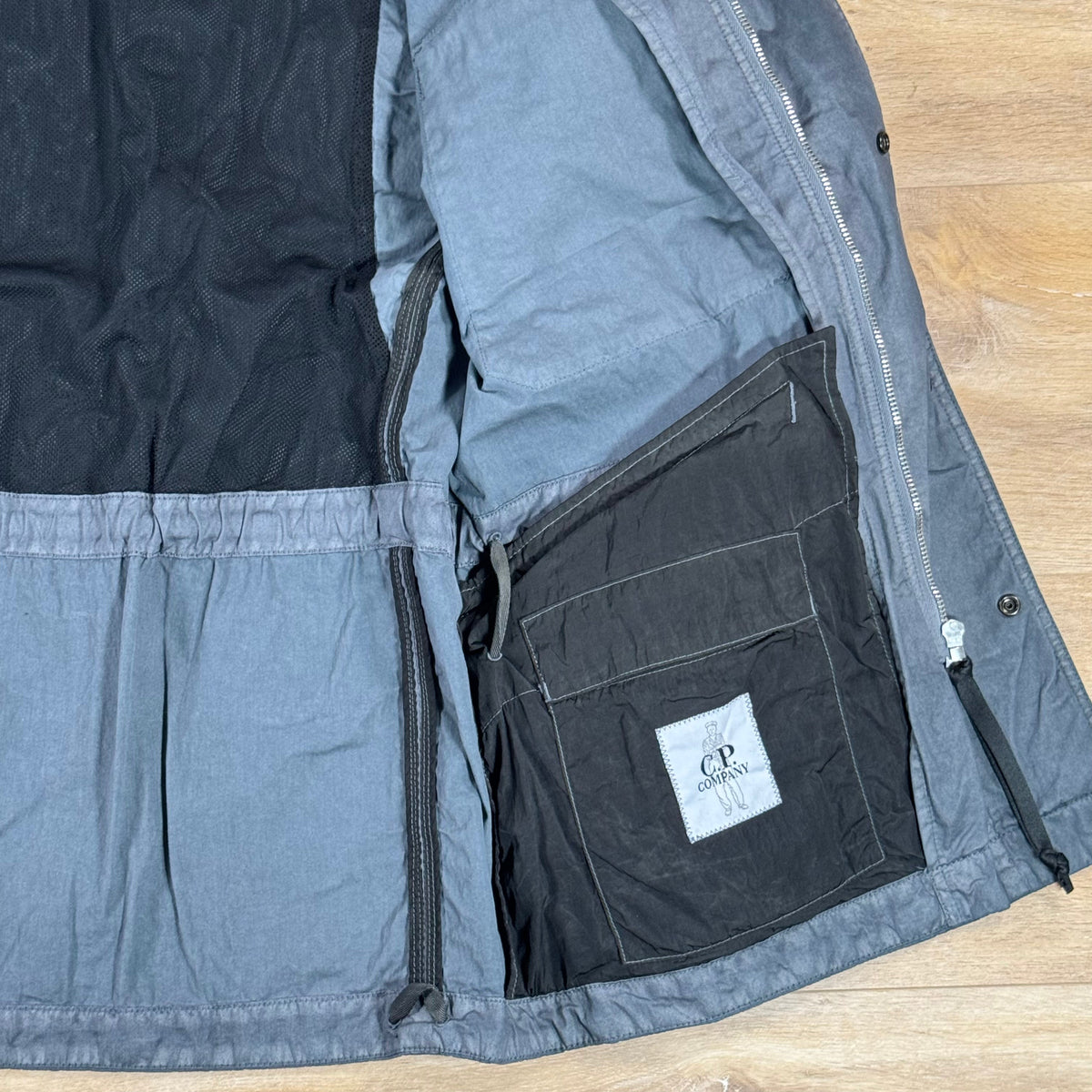 C.P. Company 50 Fili Wax Field Lens Jacket in Gunmetal - Grey