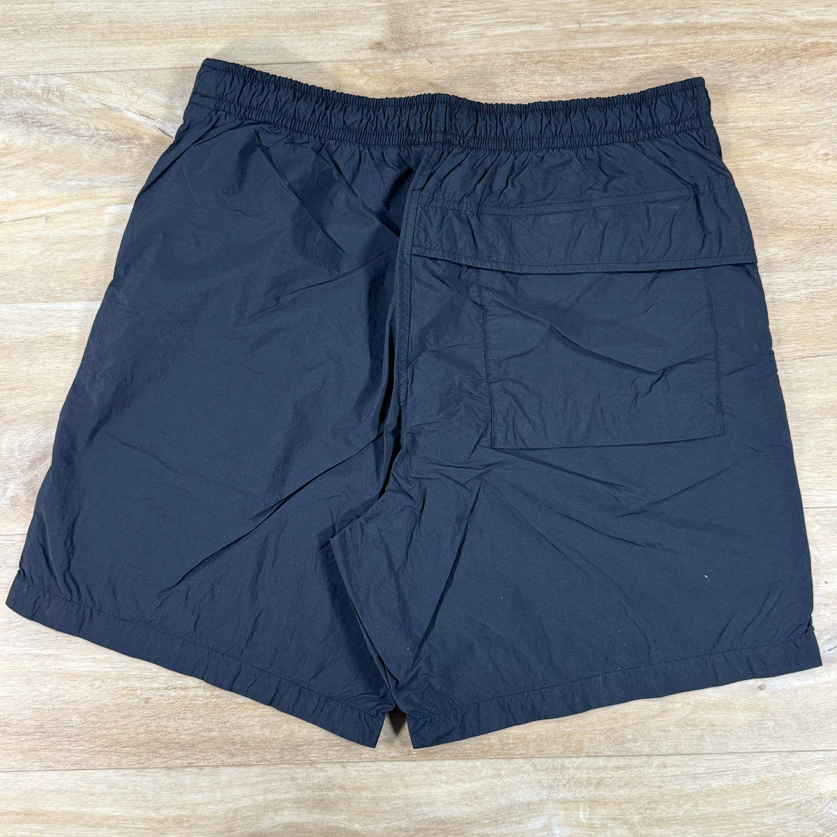 Stone Island Ghost Nylon Smerigliato Mid-Length Swim Shorts in Black