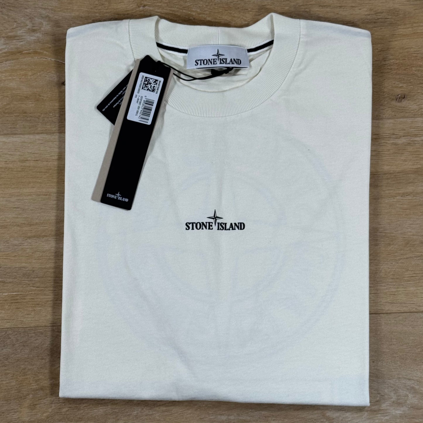Stone Island 'Industrial' Print T-Shirt in Ivory