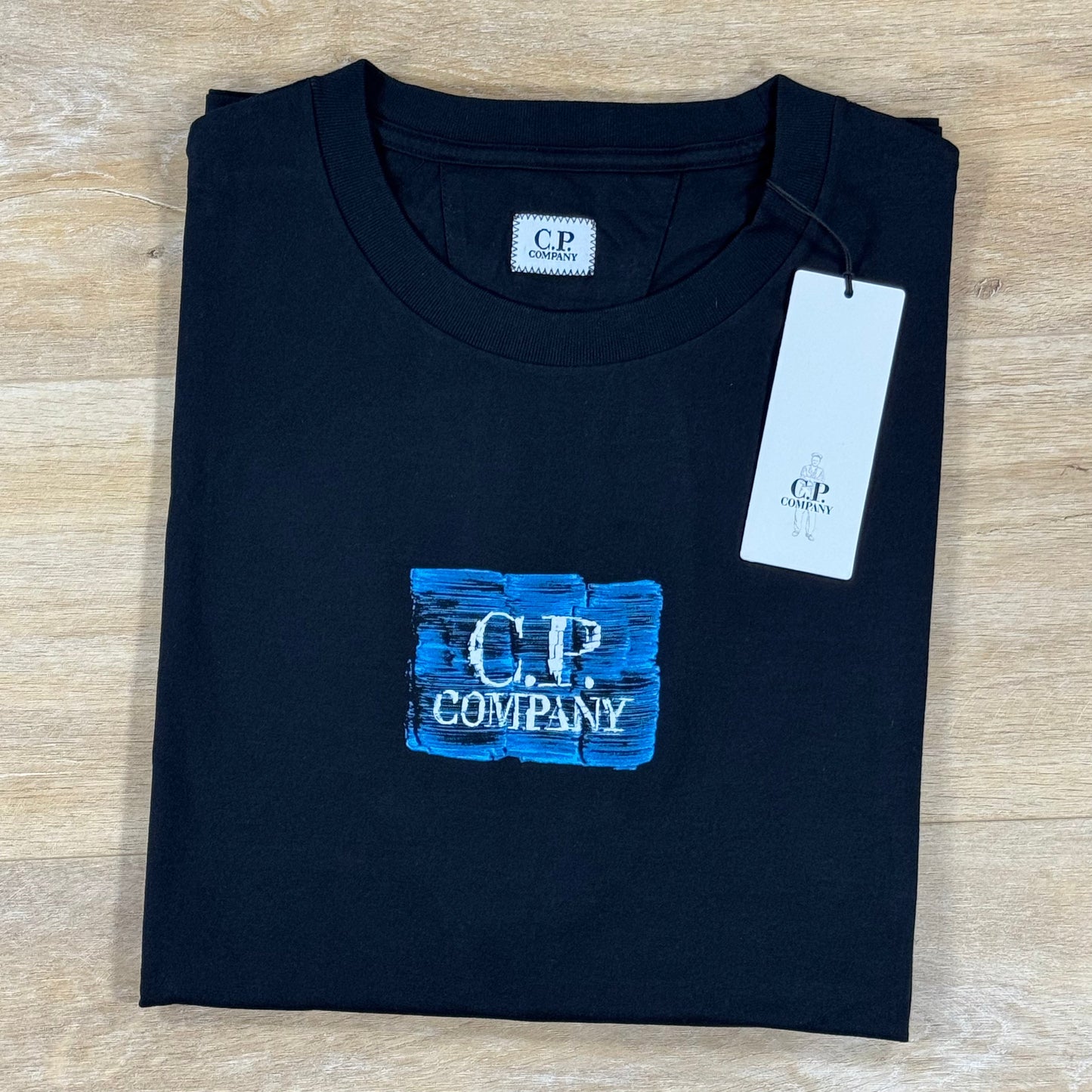 C.P. Company 30/1 Jersey Graphics T-Shirt in Black