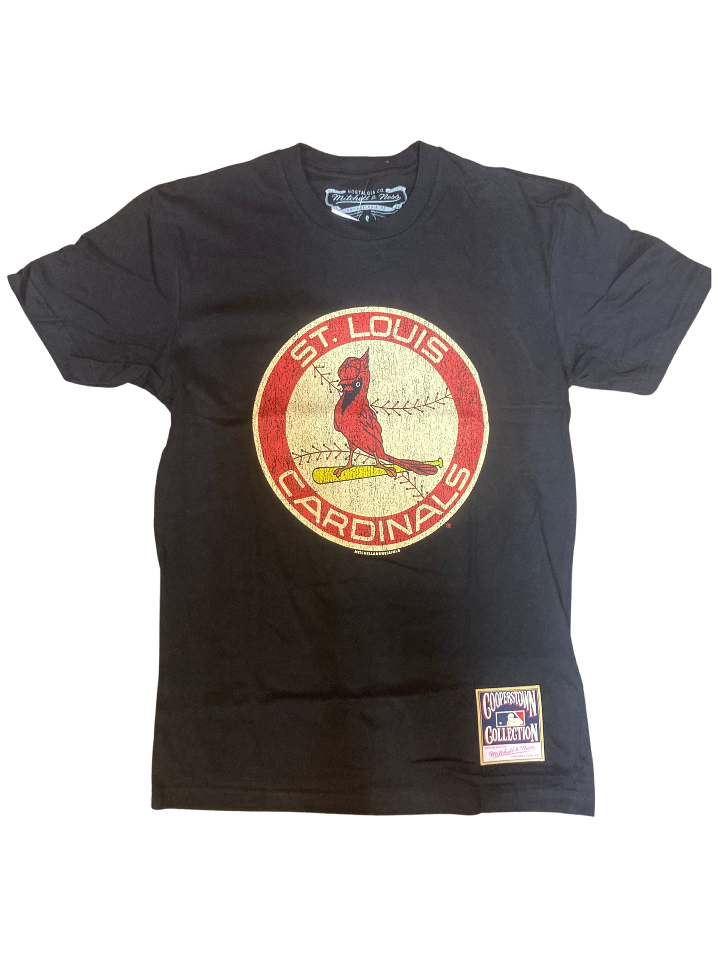 Mitchell & Ness Men's Under The Lights Saint Louis Cardinals Graphic Tee- Black
