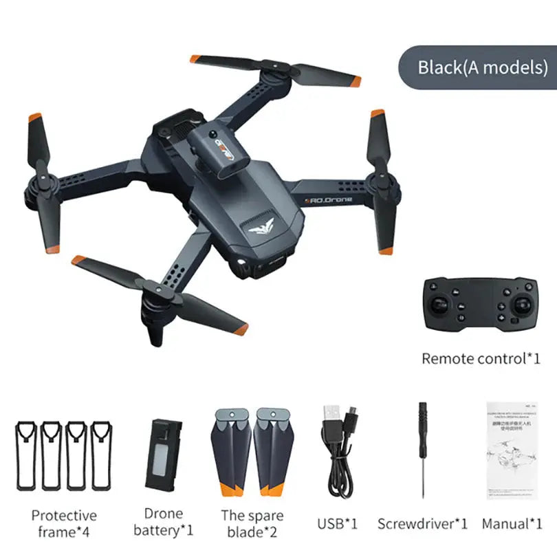 JJRC H106 RC Drone 4-Side Obstacle Avoidance WiFi FPV 8K Dual HD Camera GPS Altitude Hold Foldable Quadcopter RTF