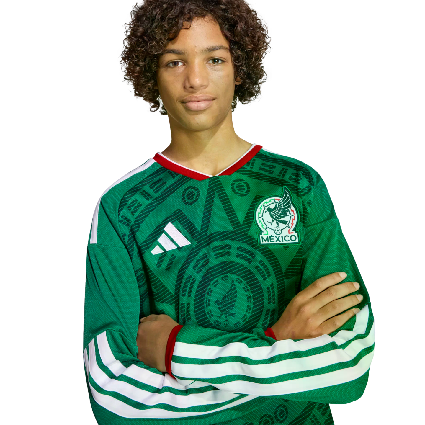 Adidas Mexico 2026 Long Sleeve Youth Home Jersey