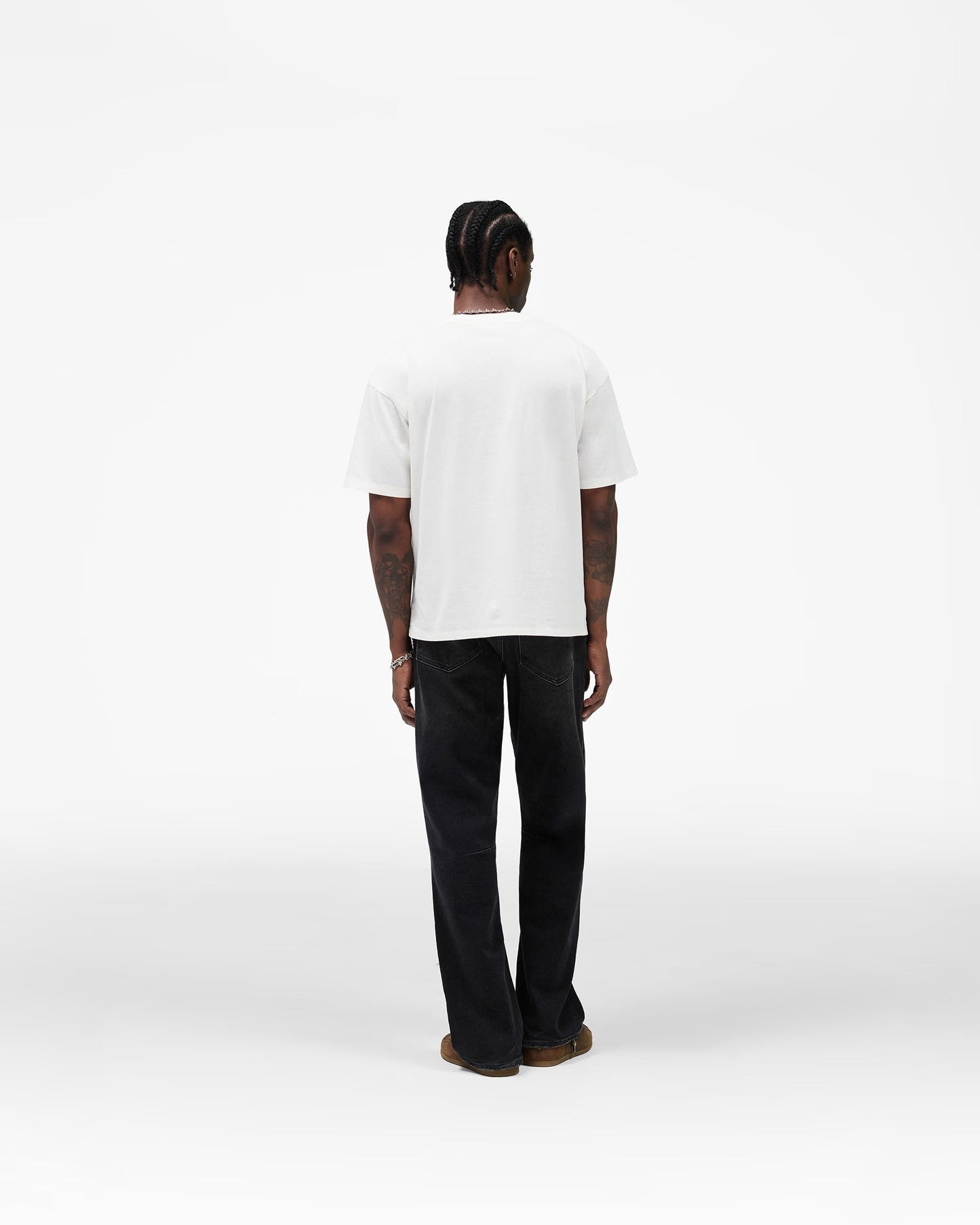Represent Western Initial T-Shirt in Flat White