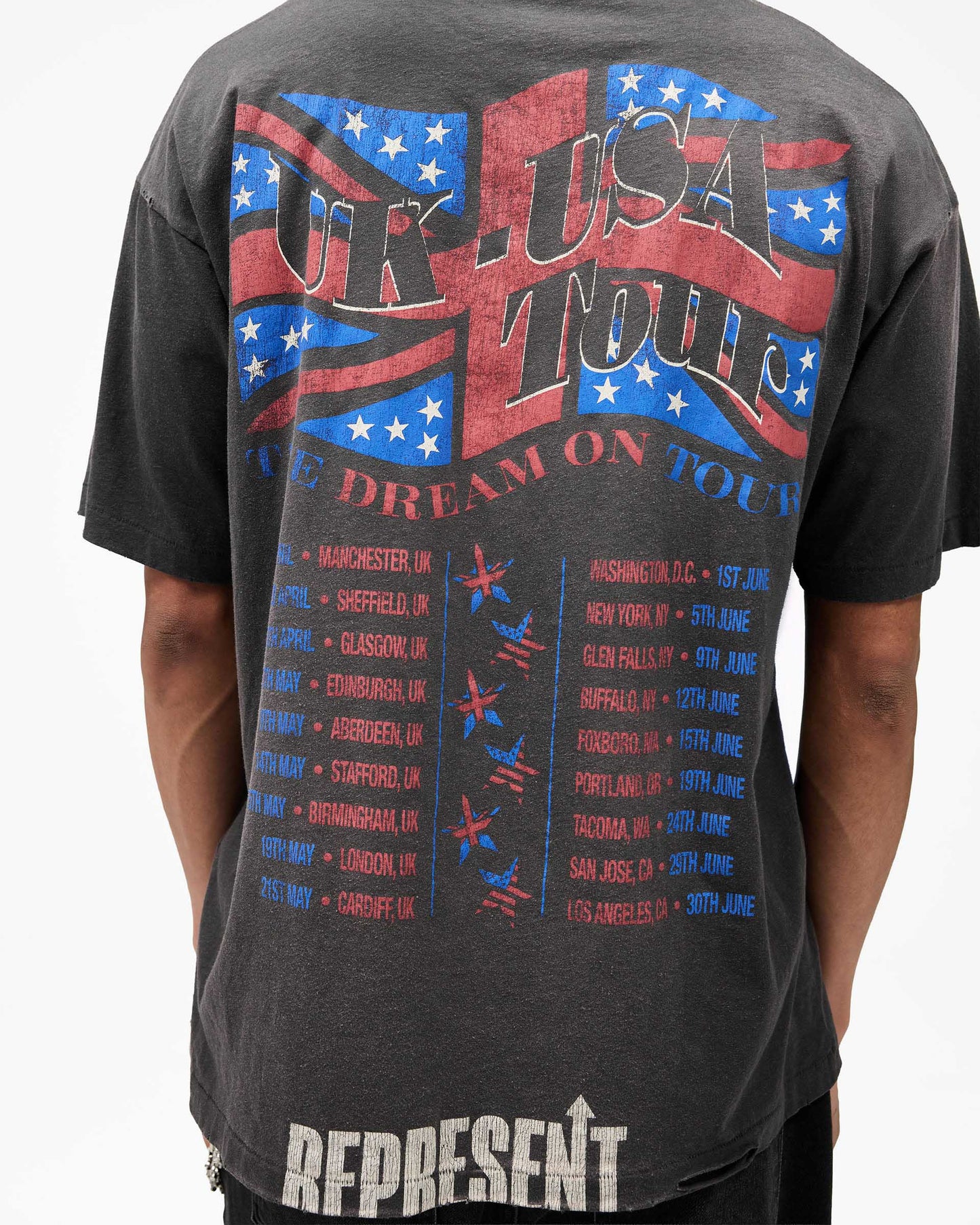 Represent Dream On Tour T-Shirt in Sun Fade Grey